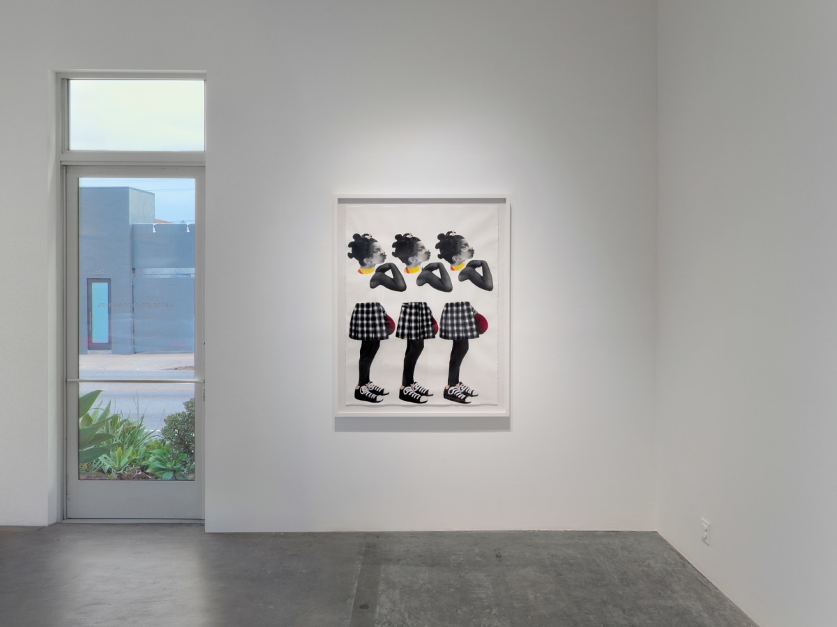 Installation View of Deborah Roberts: Fragile But Flexible