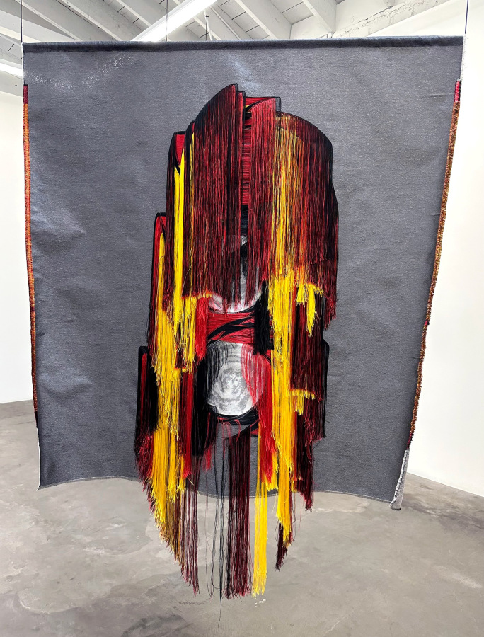 Liz Collins Floating Lightning Wheel Shower (b/g/r/y), 2023