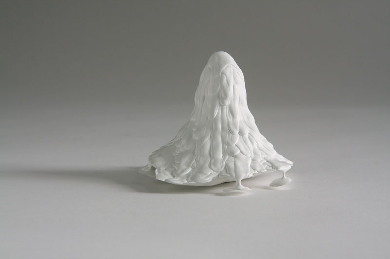 Margie Livingston 221 White Layers in One Spot with 2 Feet, 2010  Acrylic 3 x 4 x 4.25 in.