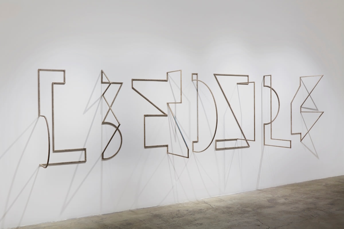 Installation View of Molly Larkey: THE NOT YET (or The Dictionary of Insubordinate Geometry)