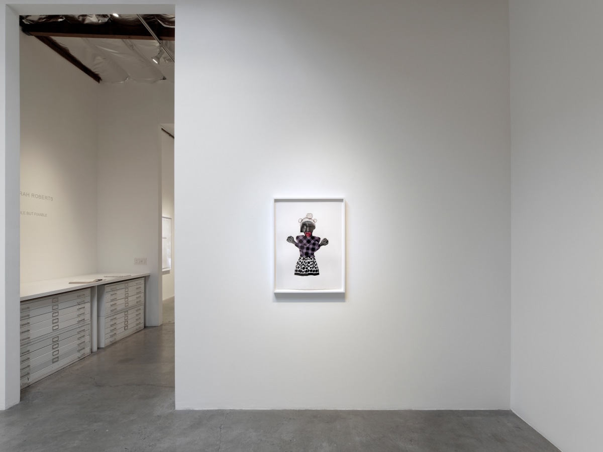 Installation View of Deborah Roberts: Fragile But Flexible