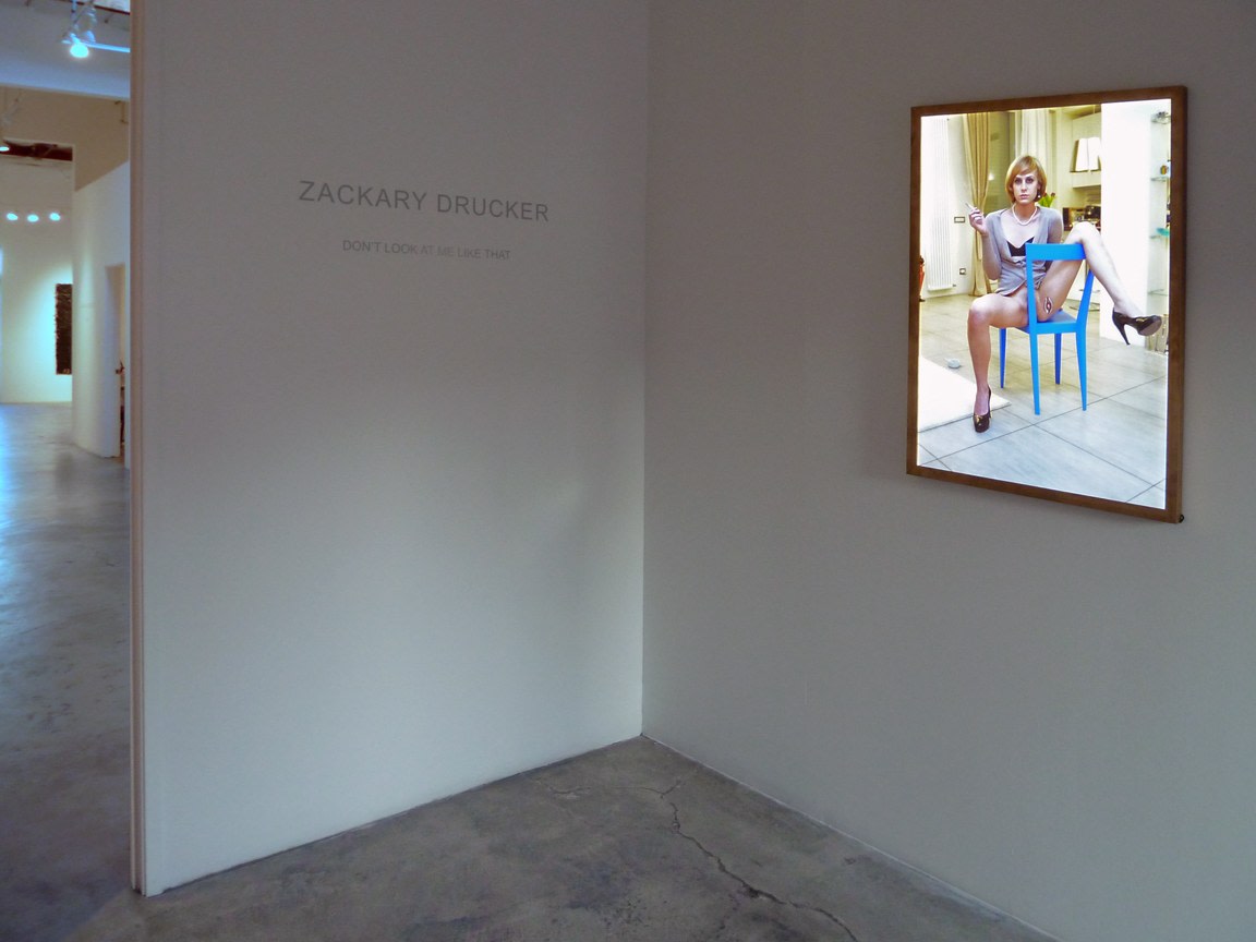 Installation view of Zackary Drucker and Manuel Vason: Don't Look At Me Like That