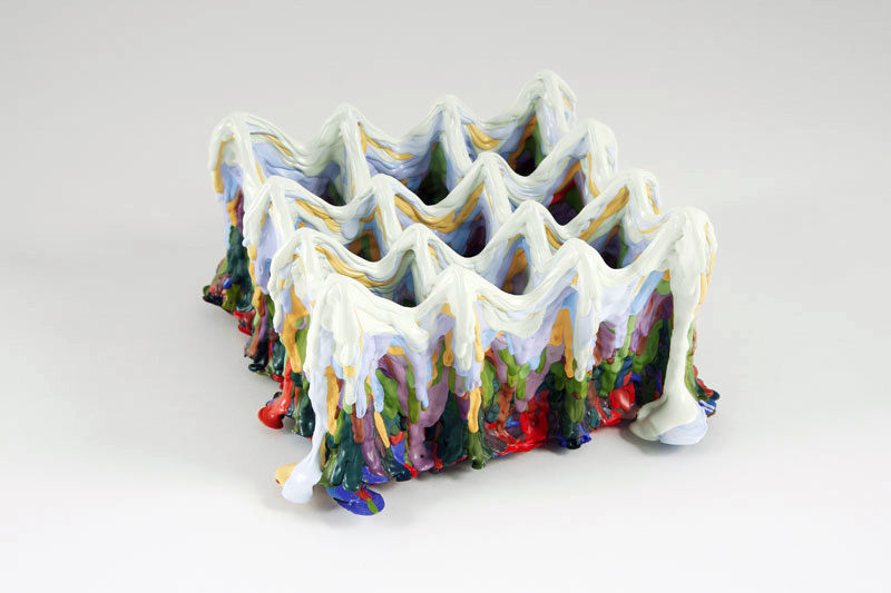 Margie Livingston Dark to Light Colors in a Grid&nbsp;(five layers of each), 2010