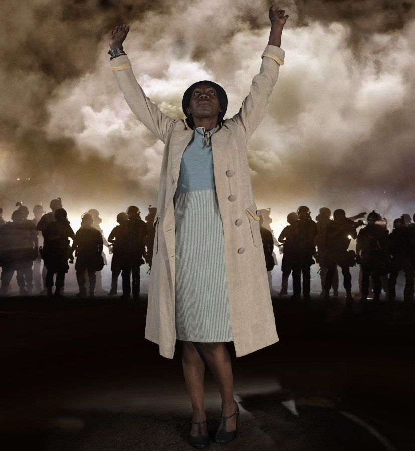 Ken Gonzales-Day Hands Up, 2015 Edition of 8 / image: 50 5/16 x 46 in. / paper: 53 5/16 x 49 1&frasl;2 in. Edition of 15 / image: 22 x 20 in. / paper: 28 x 26 in.