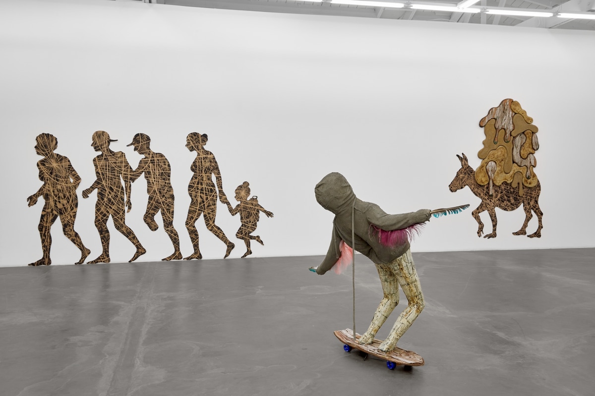 Installation view of&nbsp;HECTOR DIONICIO MENDOZA: Buscando Futuro / Searching for a Future, on view from January 13 to February 17, 2024