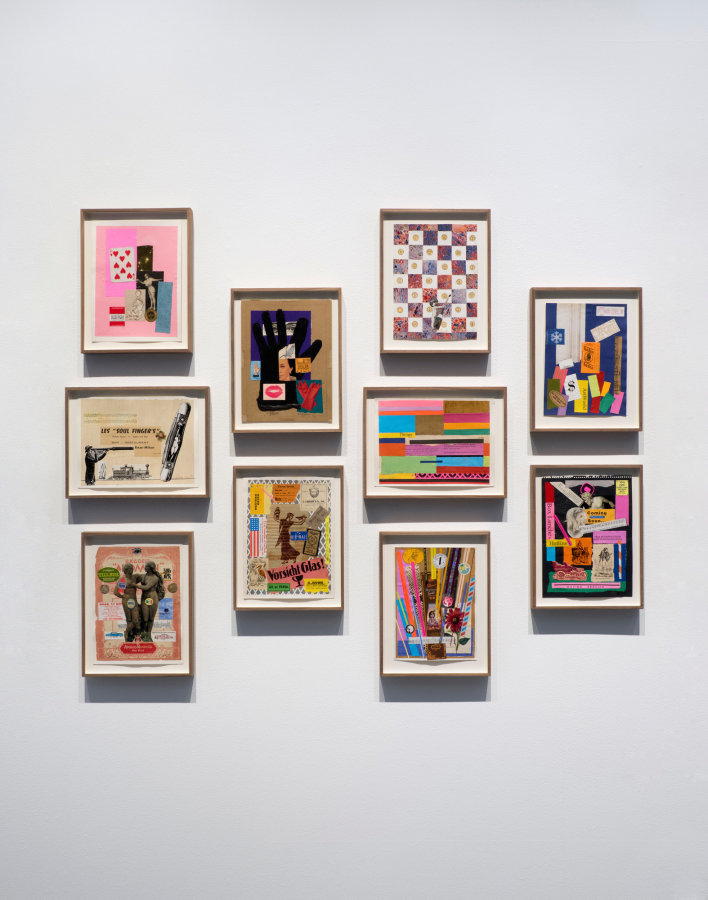 Installation view of Something Else: The Collages of Nathan Gluck