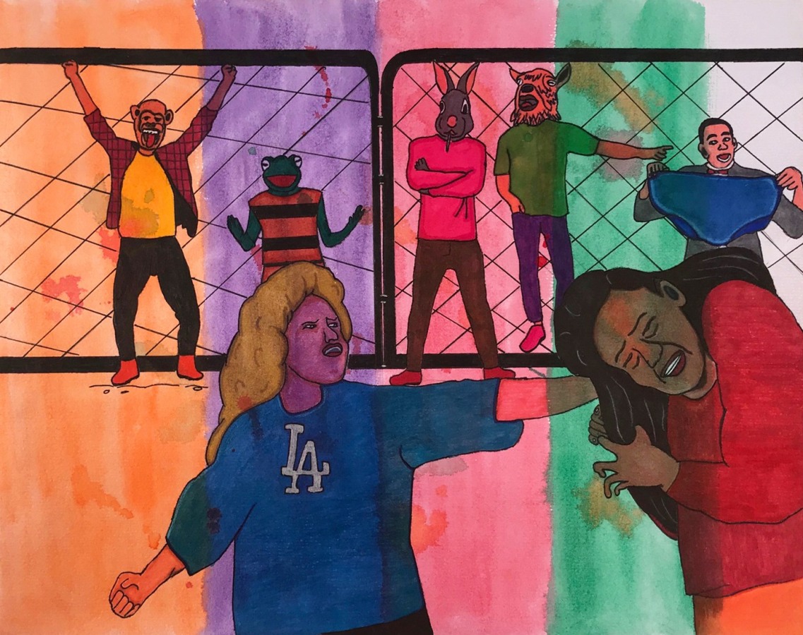 Karla Diaz, La Pewee, 2021, Watercolor and ink on paper, 11 x 14 in.