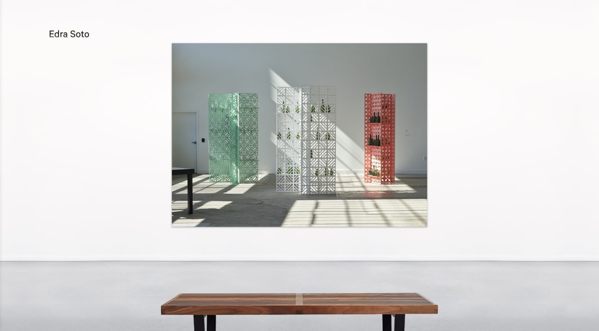 Installation view of Edra Soto in Booth A8 at UNTITLED, ART Miami Beach Online Viewing Room