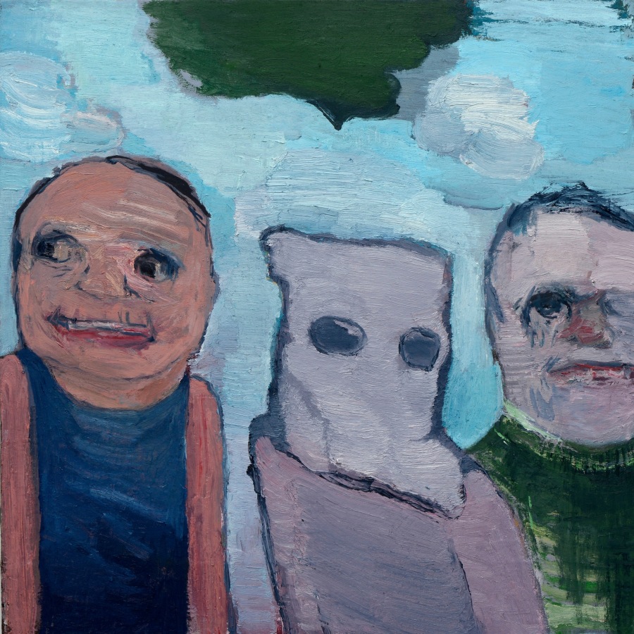 Roya Farassat, Random Thoughts, 2014, Oil on canvas, 26.5 x 26.5 in.