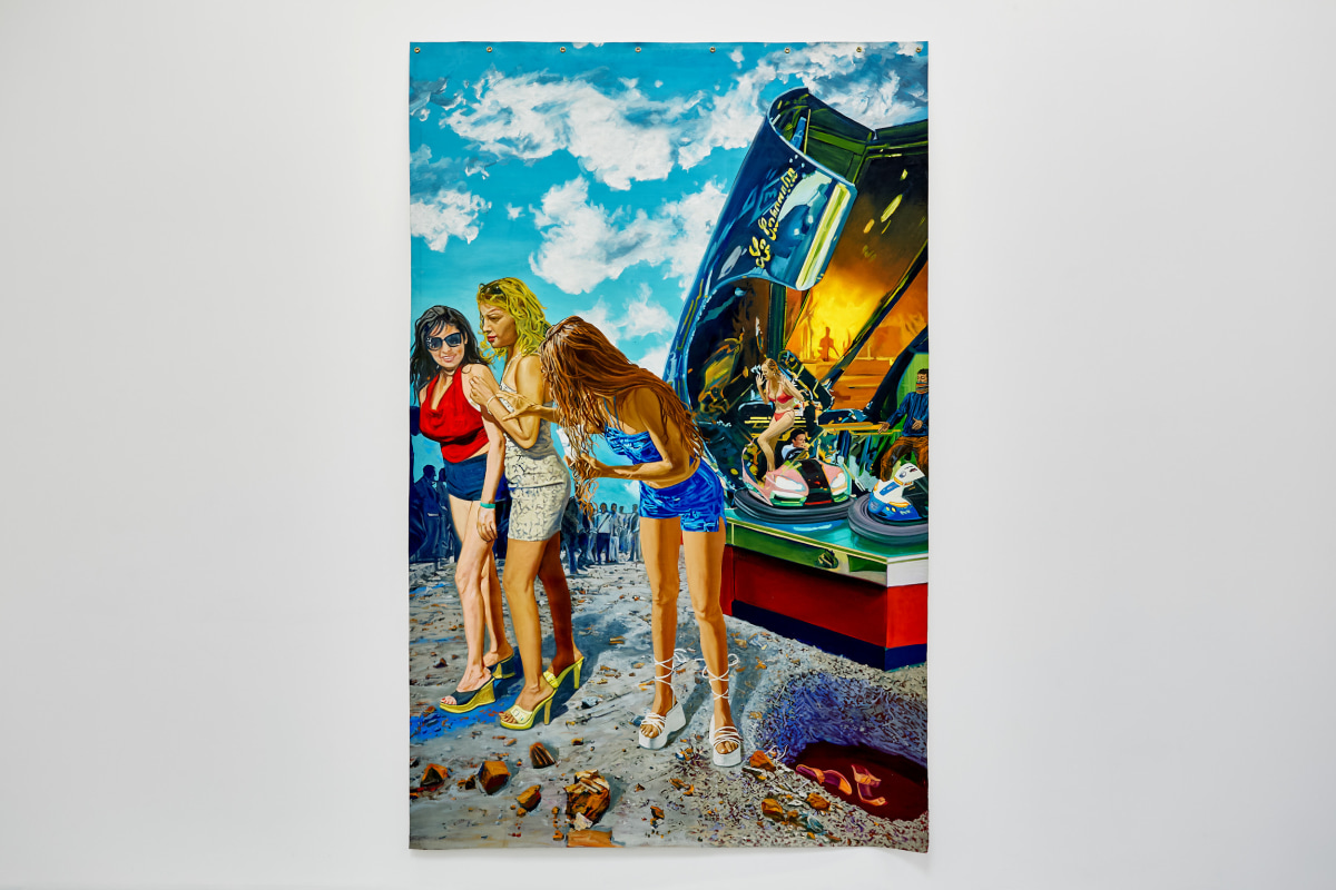 Installation view of JOHN M. VALADEZ: Chaos Anime, on view February April 27 - June 8, 2024