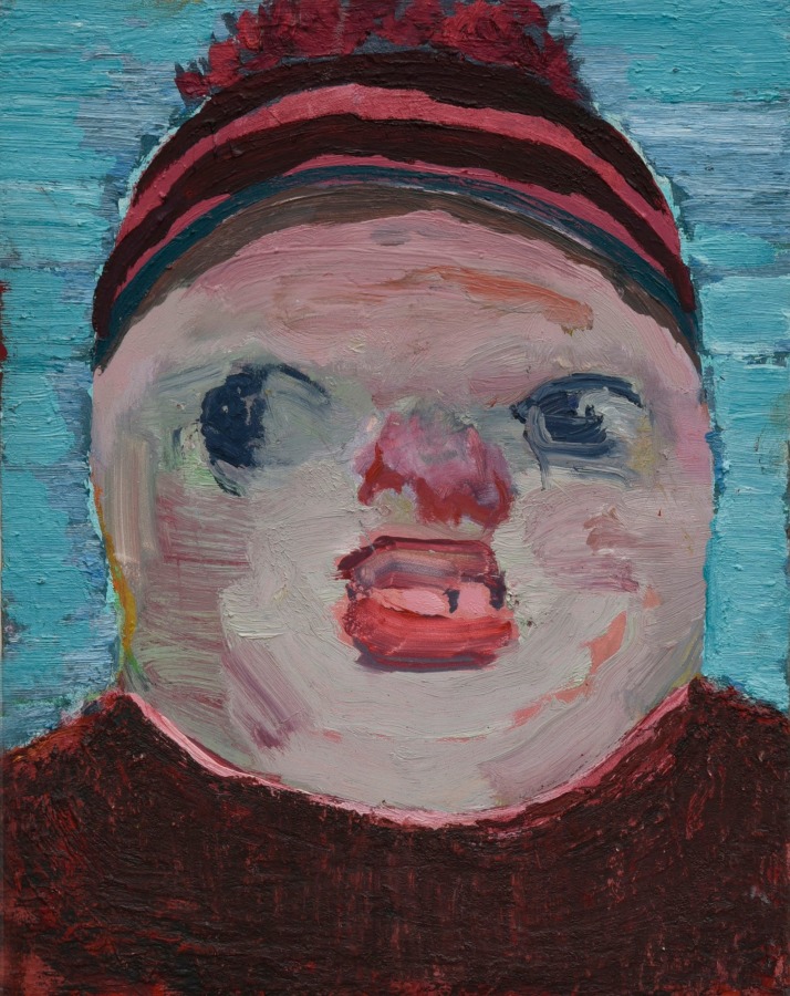 Roya Farassat, At First Glance, 2021, Oil on gessobord, 14 x 11 in.