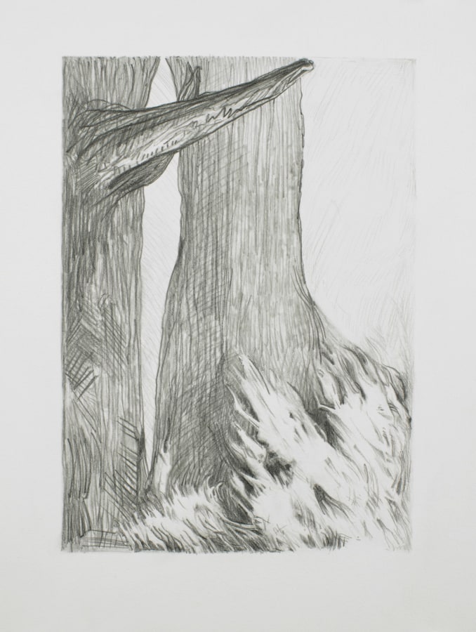 Ken Gonzales-Day, Untitled (After José Clemente Orozco, Negroes, 1933), 2021, Archival ink and pencil on Arches BFK Rives, 15 x 11 in.