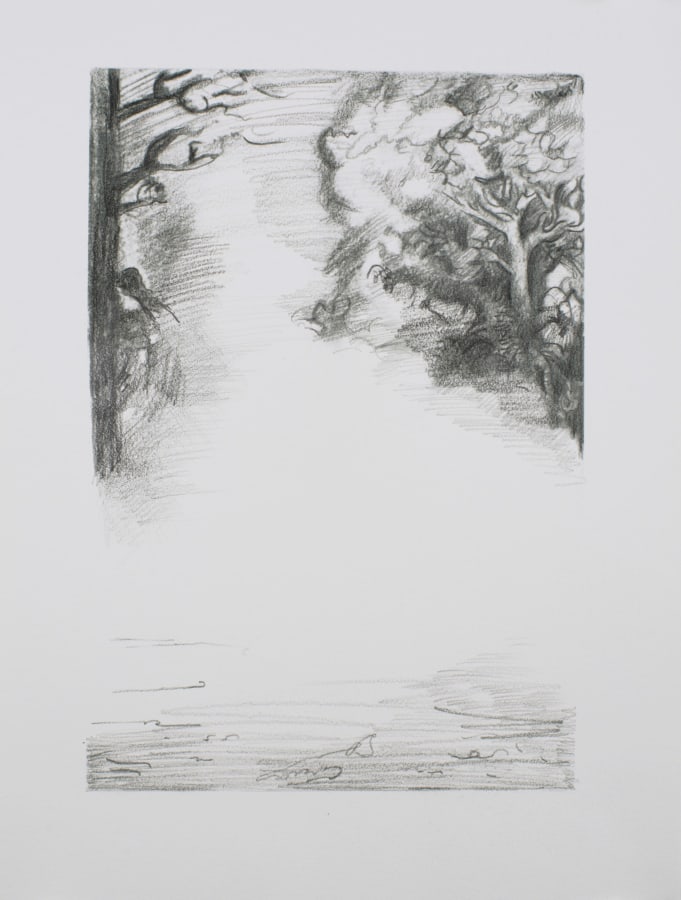 Ken Gonzales-Day, Untitled II (After Reginald Marsh, This is Her First Lynching, 1934), 2021, Archival ink and pencil on Arches BFK Rives, 15 x 11 in.