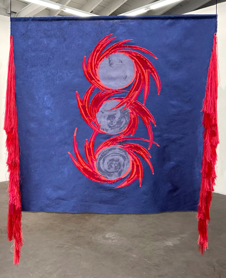 Liz Collins Flaming Lightning Wheel (b/o/p/r), Side A, 2023