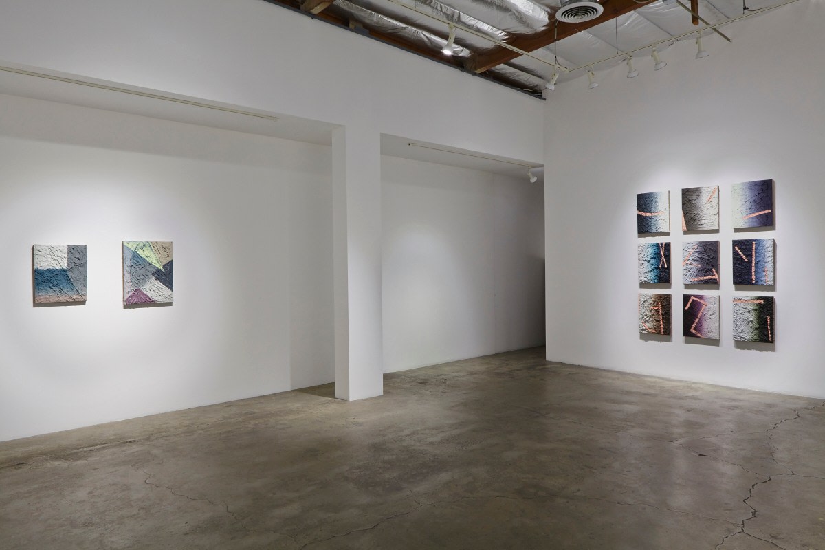Installation View of Molly Larkey: THE NOT YET (or The Dictionary of Insubordinate Geometry)