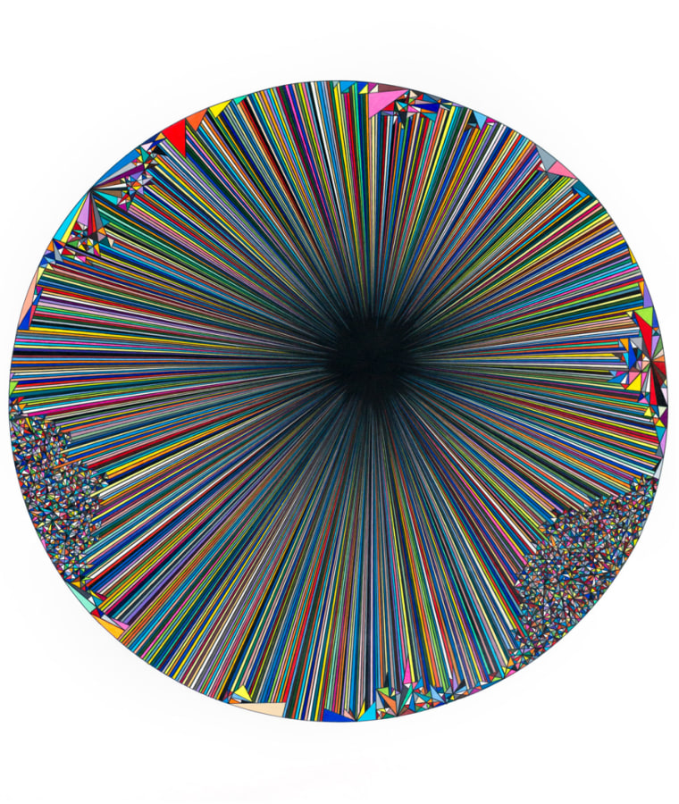 Dennis Koch Untitled (Versor Parallel), 2016  Color pencil on paper 64 x 48 in.