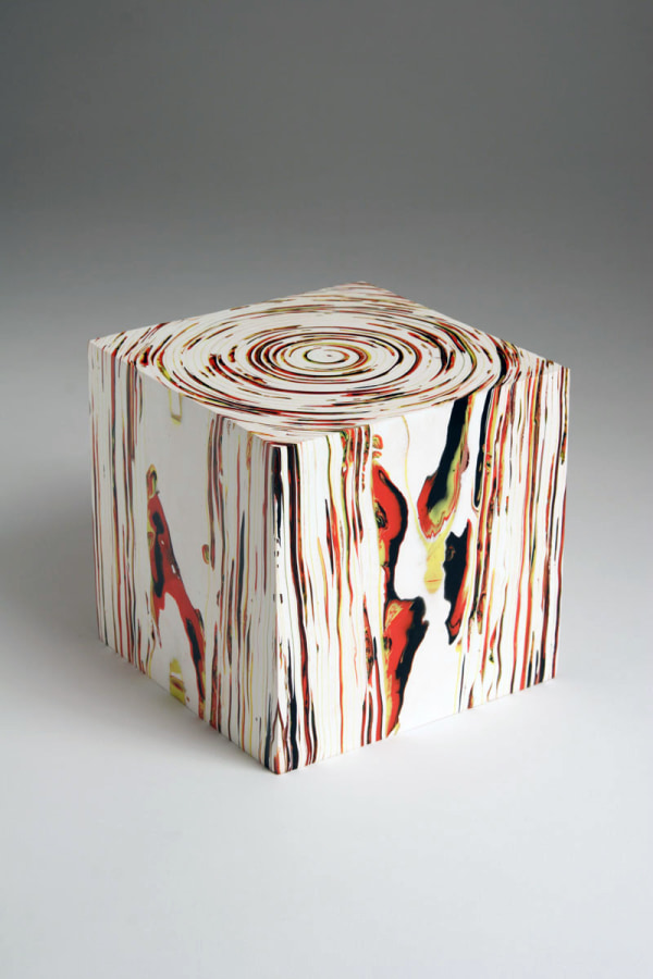 Margie Livingston Study for Spiral Block #3, 2010  Acrylic 6 x 6 x 6 in.