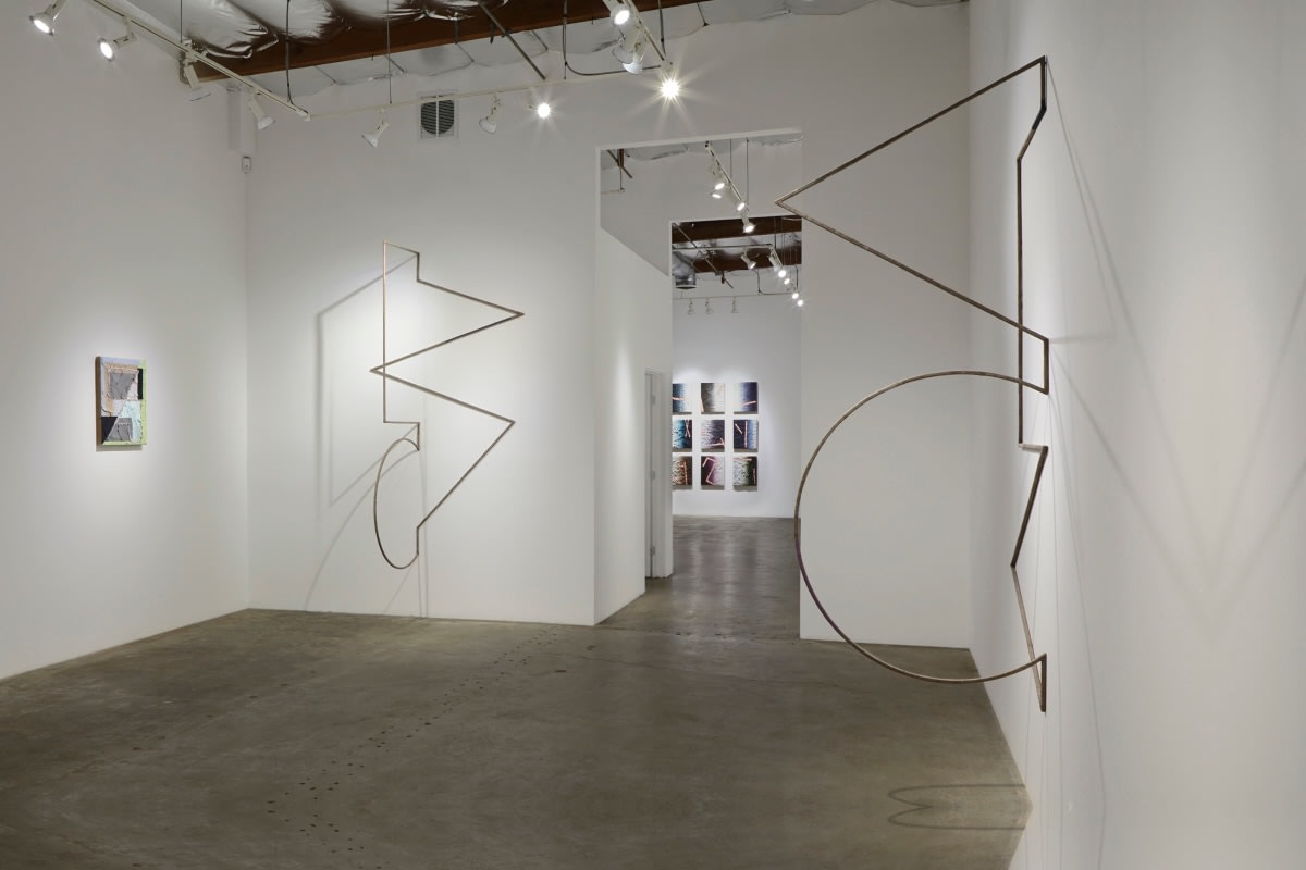 Installation View of Molly Larkey: THE NOT YET (or The Dictionary of Insubordinate Geometry)