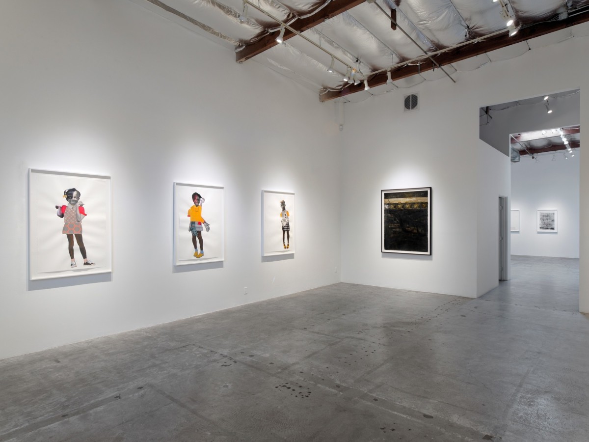 Installation View of Deborah Roberts: Fragile But Flexible