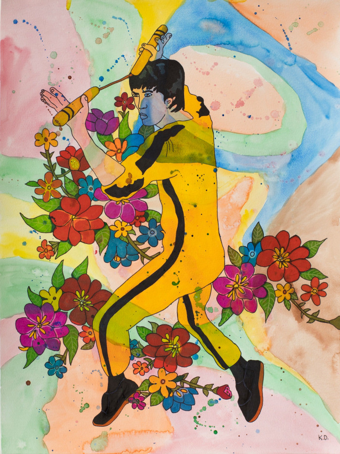 Karla Diaz, Bruce, 2022, Watercolor and ink on paper, 20 x 15 in.