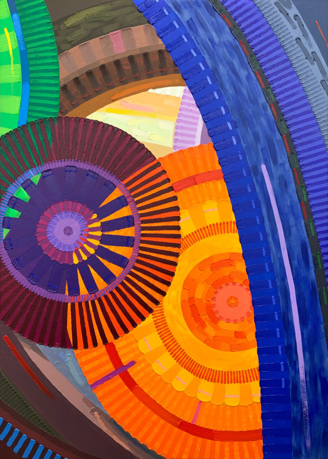 June Edmonds, Middle of Here, 2022, Acrylic on canvas, 70 x 50 in.