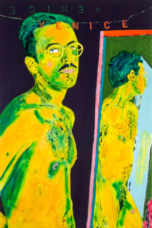 John Brooks, And Silent Rows the Songless Gondolier, 2022, Oil on canvas, 60 x 40 in.