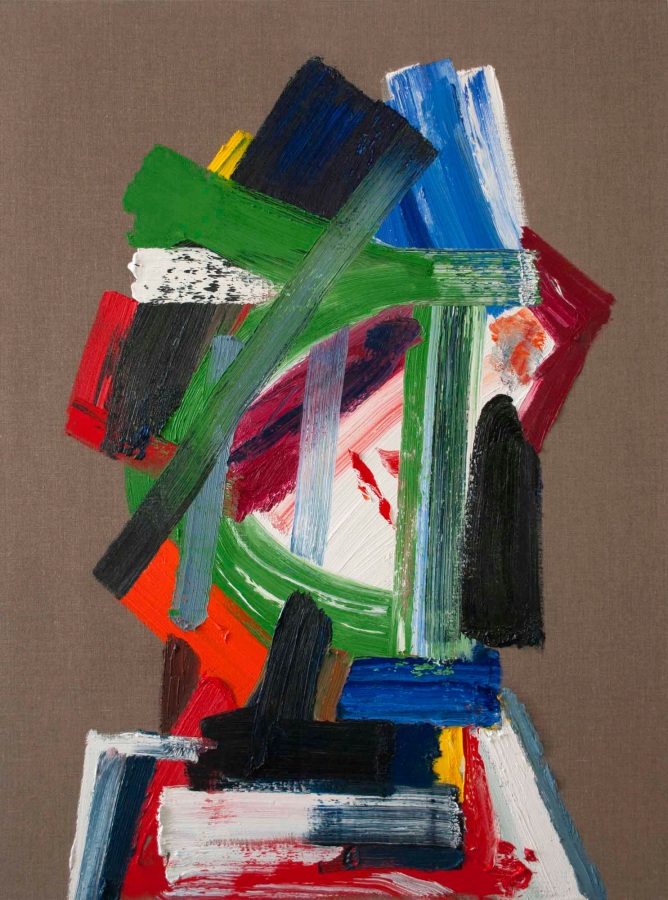 Erik Olson  Man on La Brea, 2017 Oil on linen 48 x 36 in.