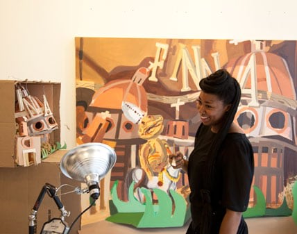 Caitlin Cherry in her studio. Photo by Pierce Jackson.
