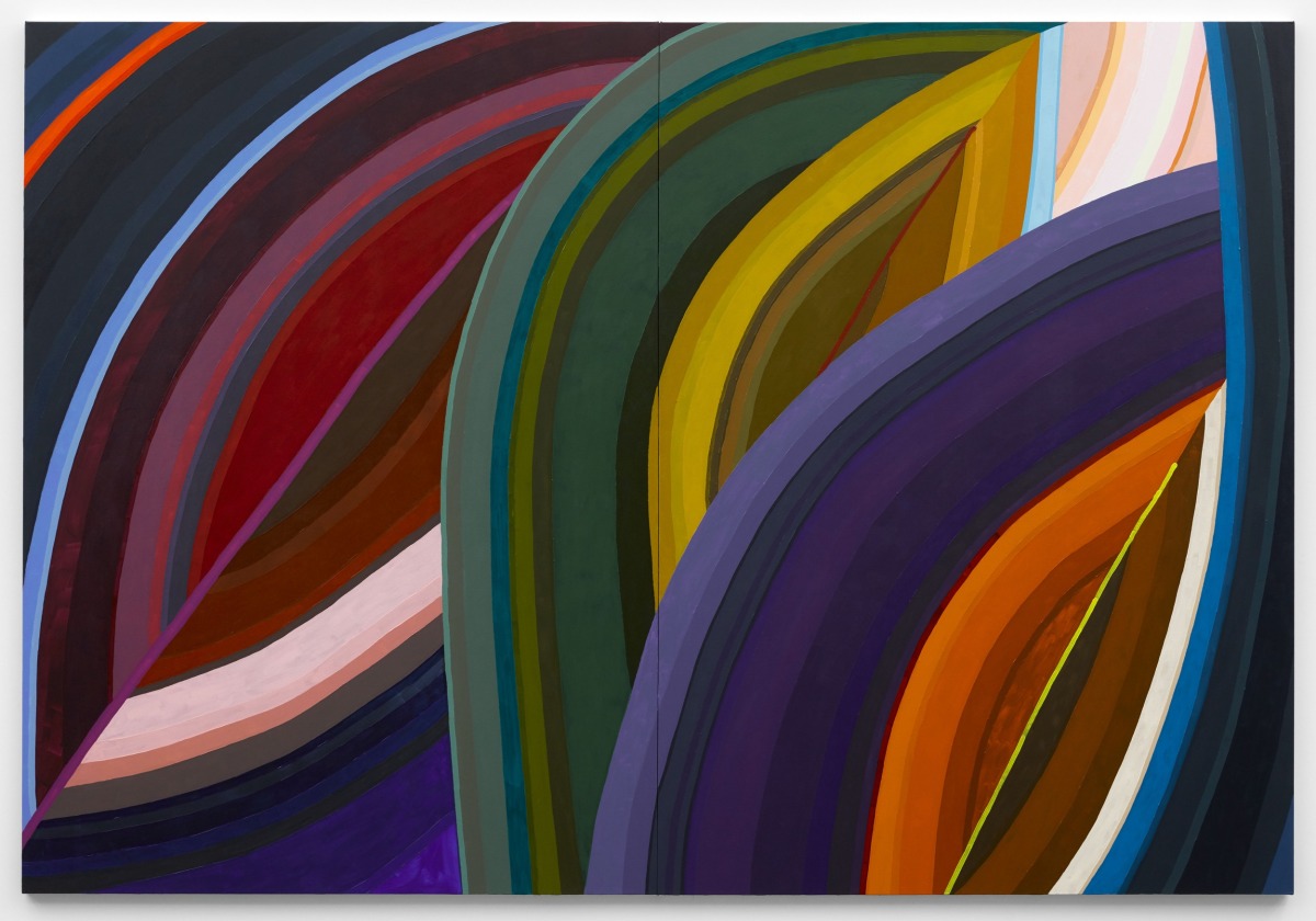 June Edmonds, Joy of Other Suns, 2021abstract painting inspired by the great migration and the book by Isabel Wilkerson titled The Warmth of Other Suns.