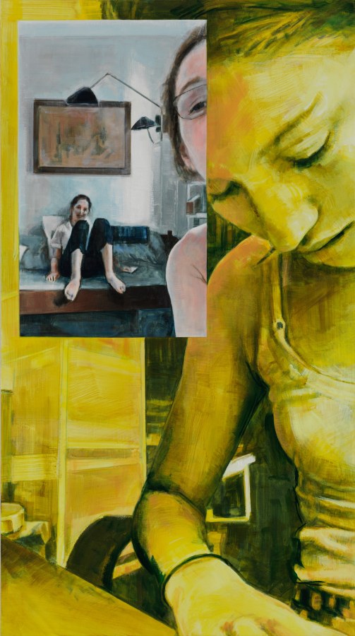 Laura Karetzky, Yellow, 2019, Oil on panel, 34 x 19 in.