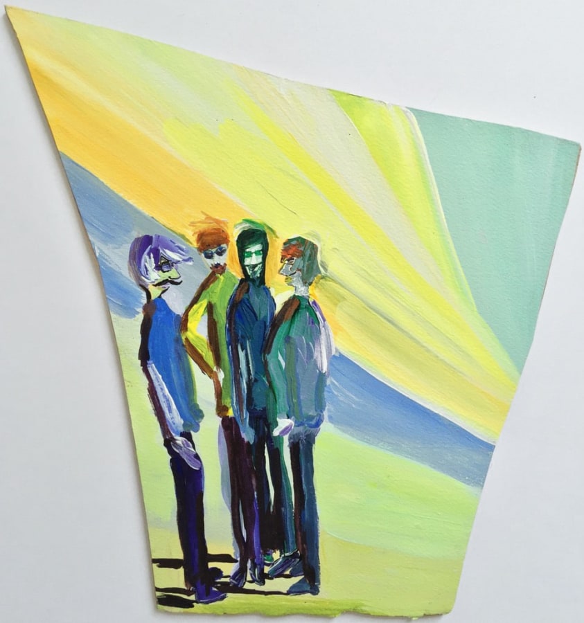 Edie Beaucage Local Fluff, 2016 Acrylic on paper mounted on wood  ​13 x12 in.