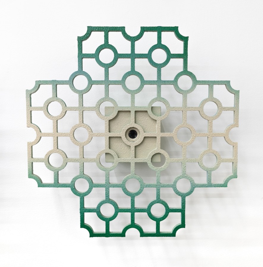 Edra Soto por la se&ntilde;al #33 ​​​​​​​Sintra, MDF, latex paint, viewfinder, inkjet print ​​​​​​​10.5 x 10.5 x 3 in (26.7 x 26.7 x 7.6 cm)