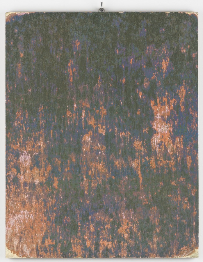 Margie Livingston PAINTINGS: 55 Laps Day Eight, 2019 Gouache and acylic on panel, hardware 30.5 x 23.5 x 1.5 in.