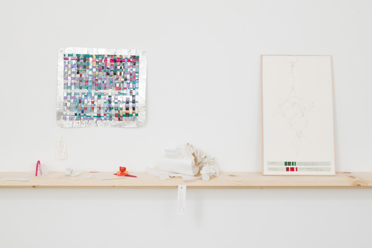 Installation view of Danica Phelps: Many Drops Fill a Bucket