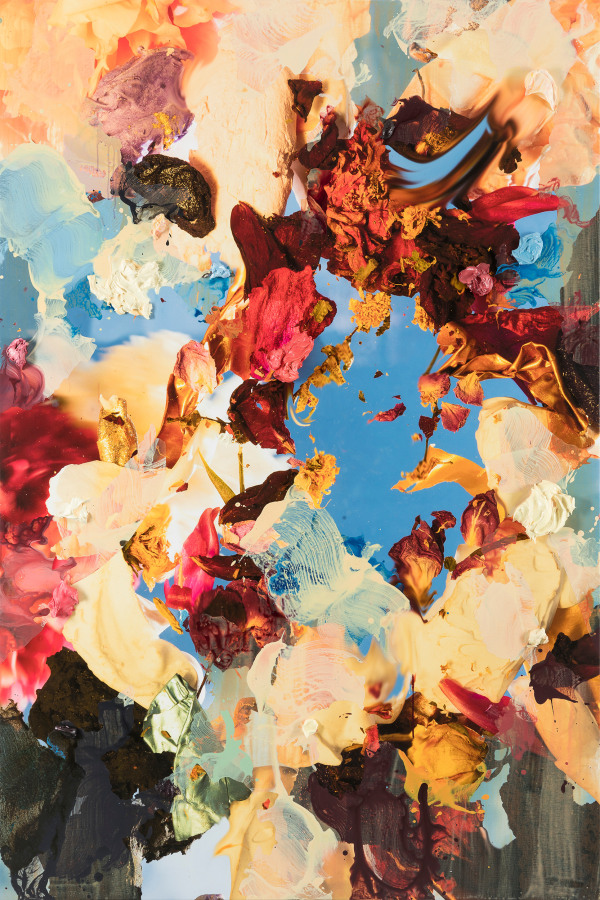 Andr&eacute; Hemer, Phenomena (Sicily, April 17, 14:18 CEST), 2022, Acrylic and pigment on canvas, 71 x 47 in.