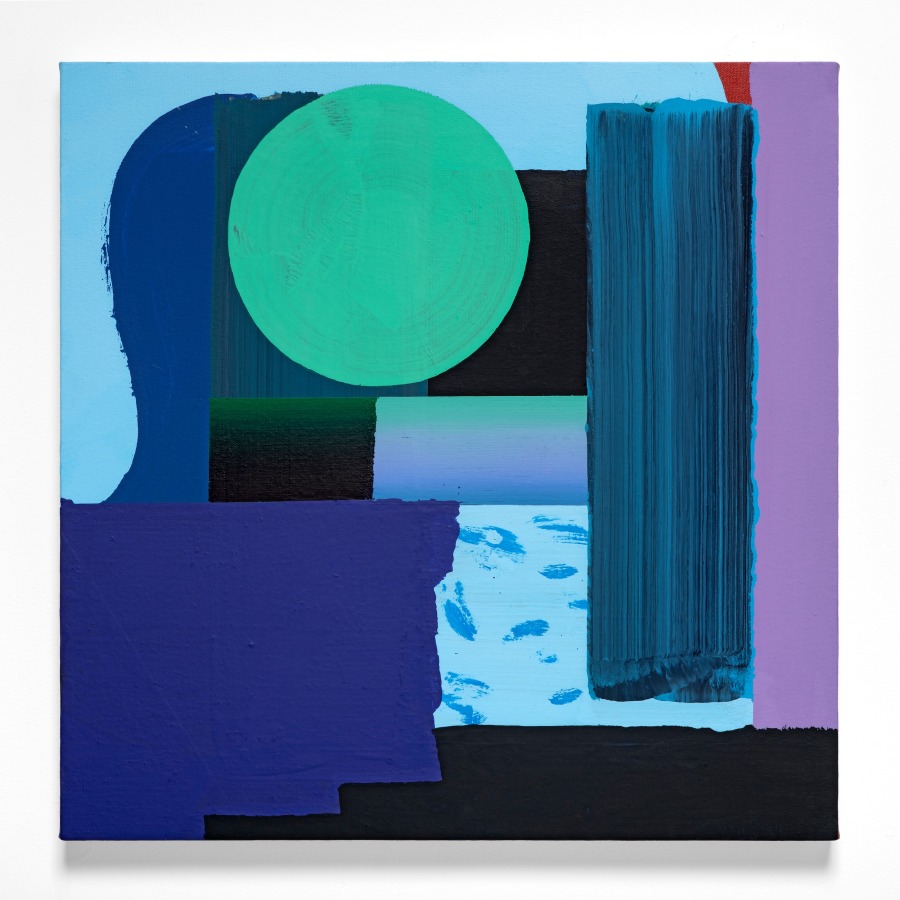 Michael Kindred Knight, Meridian, 2021, Acrylic on canvas, 18 x 18 in.