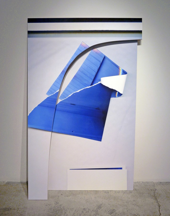 Kate Bonner An intervening object, 2014 Digital prints on MDF, stick ​68 x 43 in.