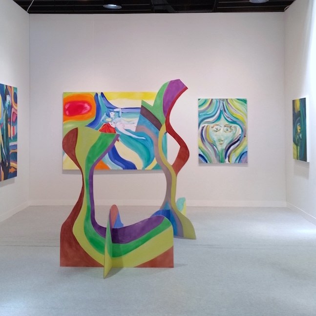 Installation View of Luis De Jesus Los Angeles at VOLTA New York 2016 featuring Edie Beaucage.