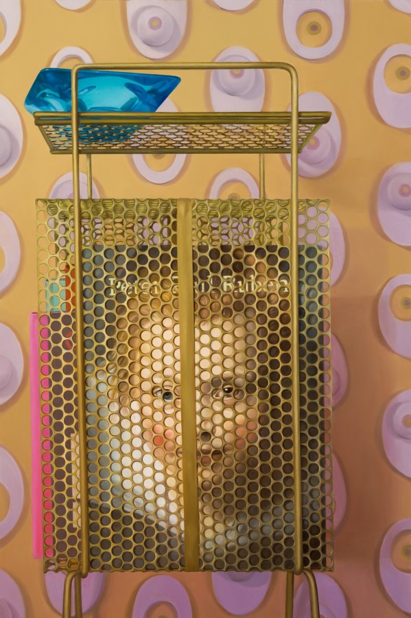 Laura Krifka, &quot;Cockeyed,&quot; 2018, oil on panel, 30 by 20 inches