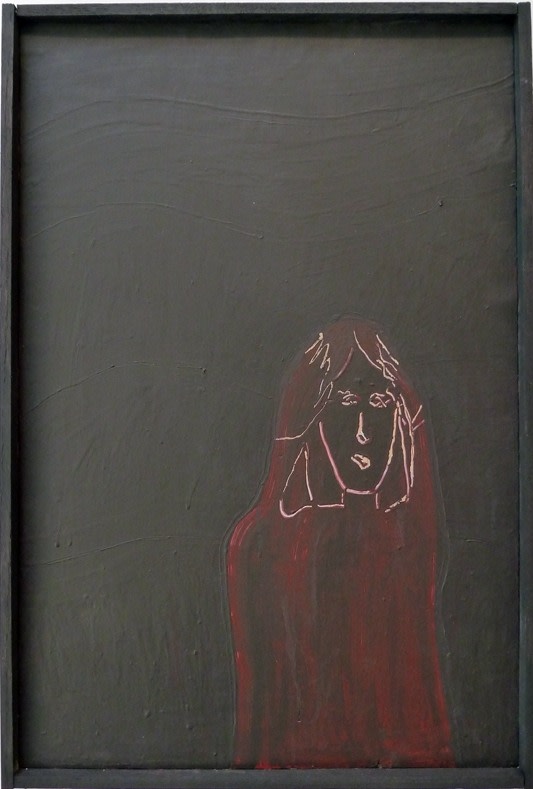 Aaron Wrinkle The Drifter, 2013 Acrylic on wood 24.75 x 16.75 x 11 in.