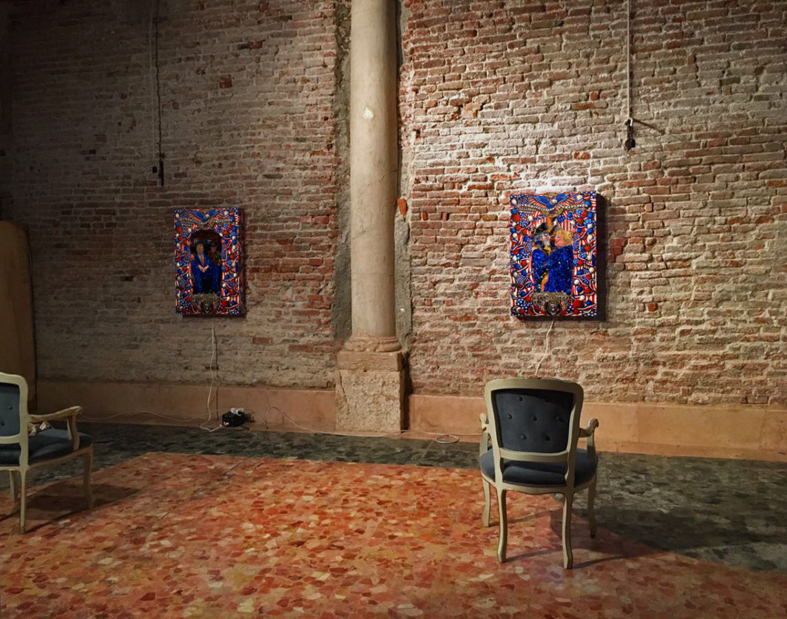 Installation view of Federico Solmi&#039;s installation as part of&nbsp;Vitel Tonn&eacute; as&nbsp;the 57th Venic Biennale&nbsp;