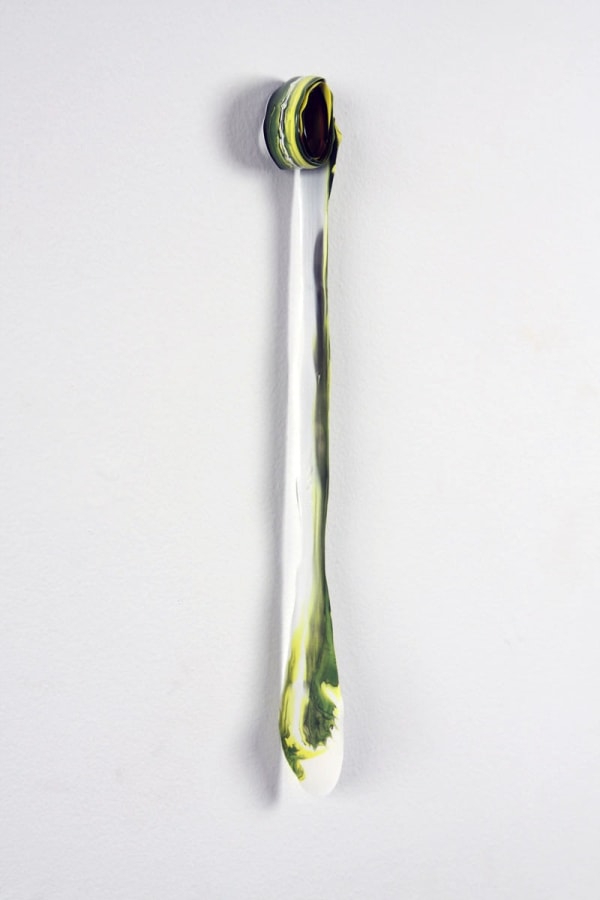 Margie Livingston Coiled Painting, Mostly Green, 2010 Acrylic 14 x 1.5 x 1 in.