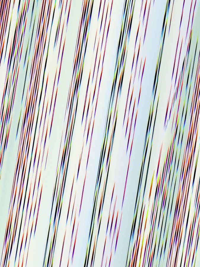 Masood Kamandy Shear Matrix (White), 2017 Dye-sublimation print on aluminum ​24 x 18 in.