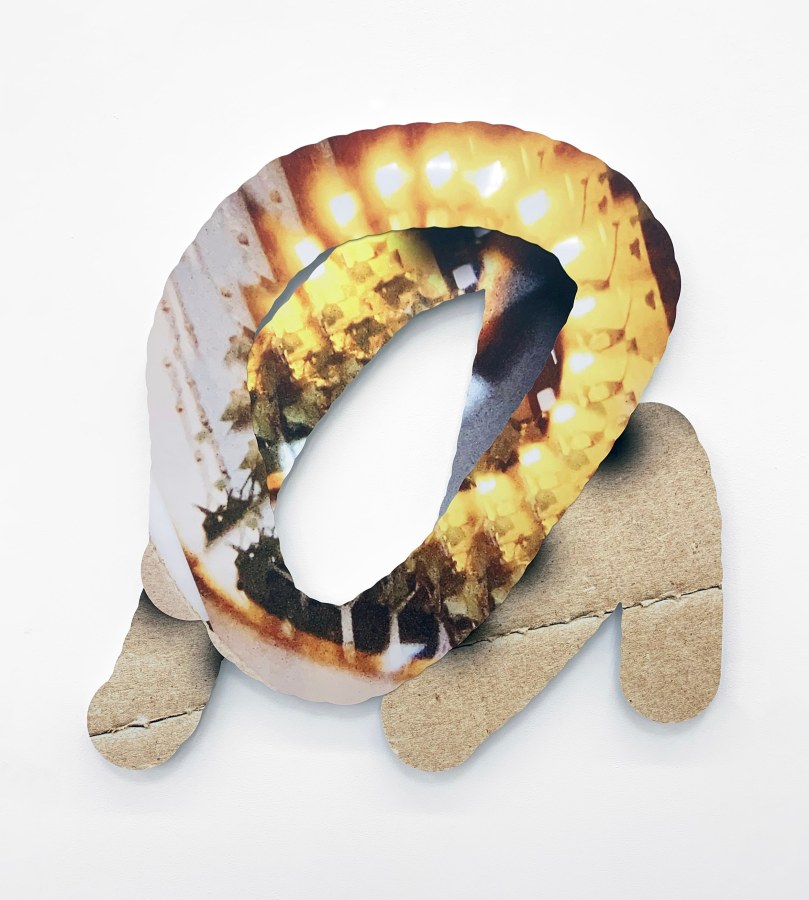 Kate Bonner, Replaying it, 2022, UV ink on aluminum, 30 x 30 in.