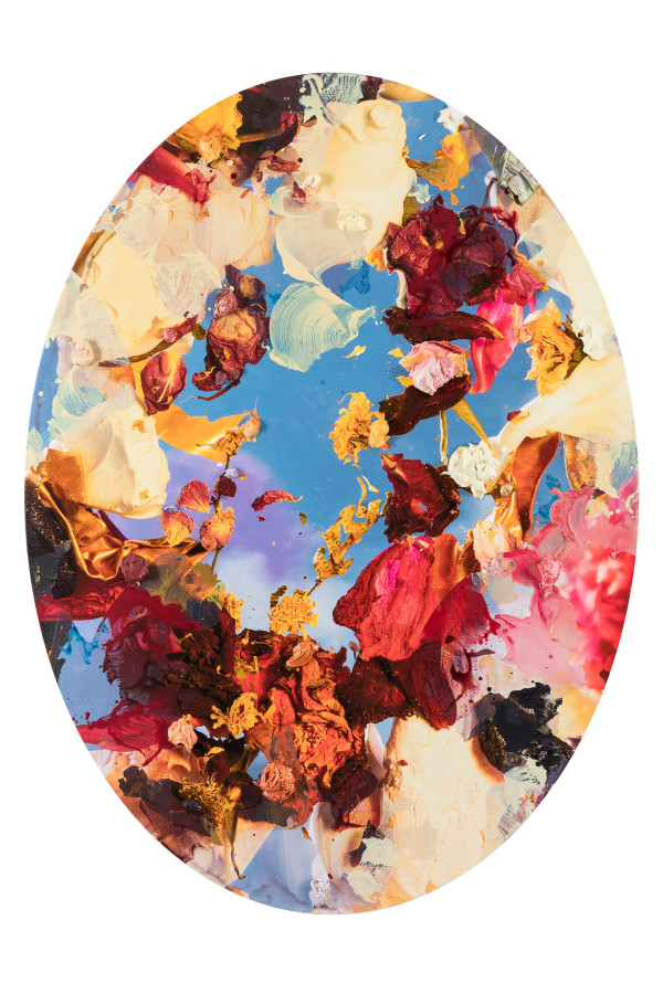 Andr&eacute; Hemer, Phenomena (Sicily, April 17, 14:18 CEST), 2022, Acrylic and pigment on canvas, 64 x 47 in.