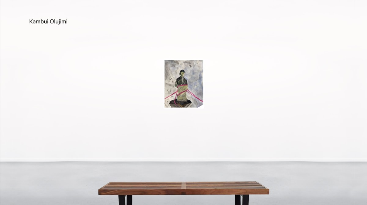 Installation view of Kambui Olujimi in Booth A8 at UNTITLED, ART Miami Beach Online Viewing Room