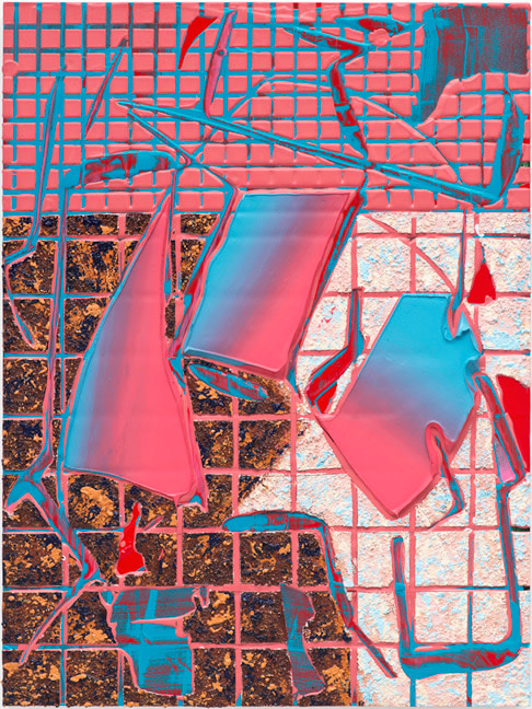 Britton Tolliver Stranded Islands, 2015 Acrylic and mixed media on panel ​30 x 22.5 in.