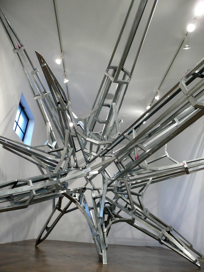 Installation View of Daniel Ruanova's DEFEND: SECURITY | Constructs of a People Fearing Society.