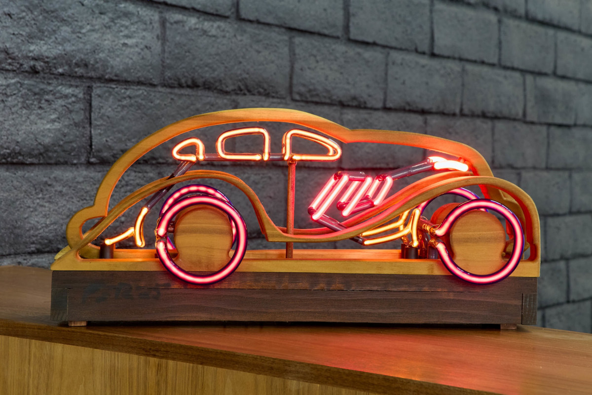 Frank Romero Neon Lowrider, 2025