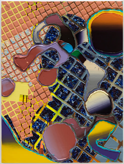 Britton Tolliver Hello Sunshine, 2017 Acrylic and mixed media on panel 30 x 22.5 in.